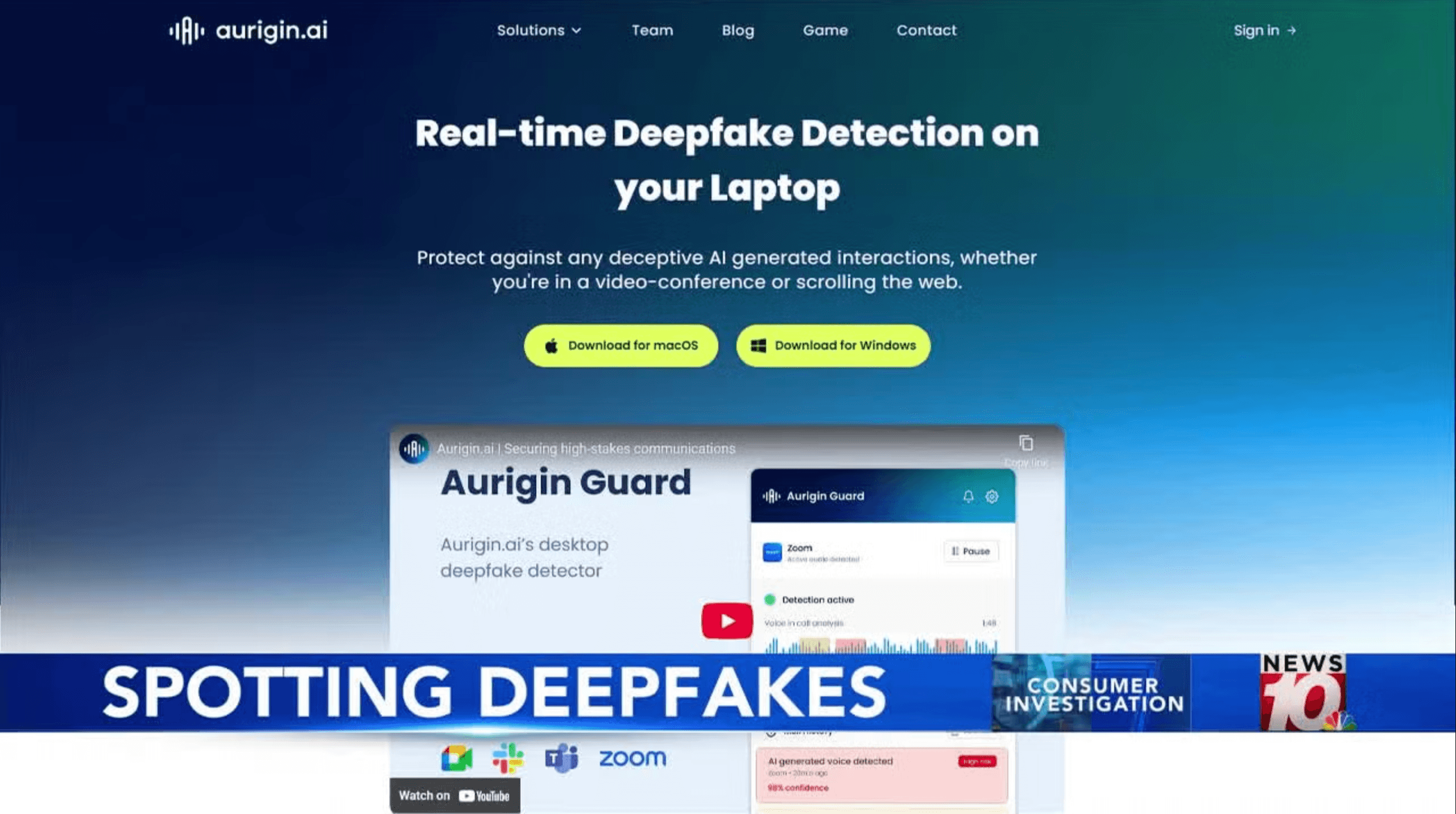 Consumer Alert: A tool to spot deep fakes in seconds